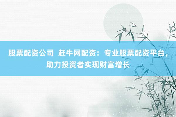 股票配资公司  赶牛网配资：专业股票配资平台，助力投资者实现财富增长