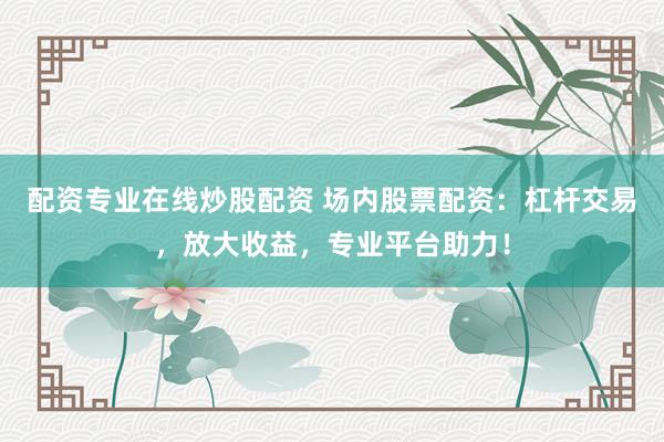 配资专业在线炒股配资 场内股票配资：杠杆交易，放大收益，专业平台助力！