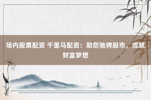 场内股票配资 千里马配资：助您驰骋股市，成就财富梦想