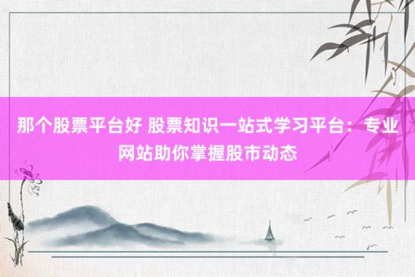 那个股票平台好 股票知识一站式学习平台：专业网站助你掌握股市动态