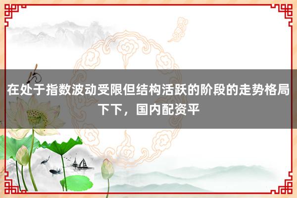 在处于指数波动受限但结构活跃的阶段的走势格局下下,国内配资平