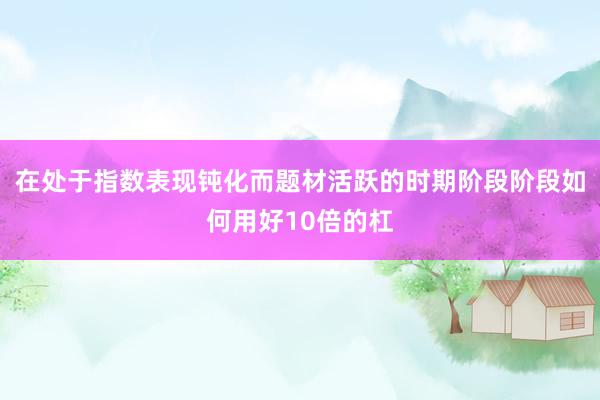 在处于指数表现钝化而题材活跃的时期阶段阶段如何用好10倍的杠